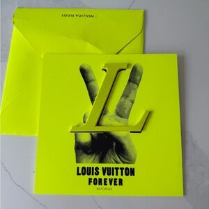 Louis Vuitton Vibrant Yellow Card and a magnet letter vip gift